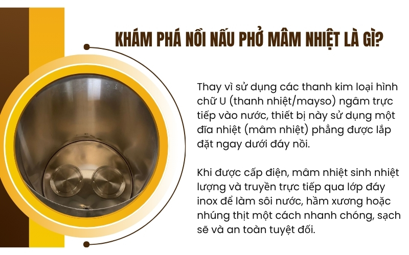 Khám phá Nồi nấu phở mâm nhiệt là gì?