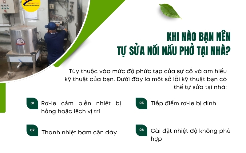 Khi nào bạn nên tự sửa nồi nấu phở tại nhà?