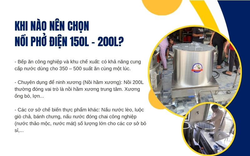 Khi nào nên chọn nồi phở điện 150L – 200L