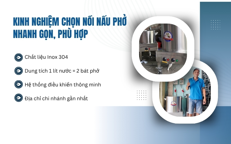 Kinh nghiệm chọn nồi nấu phở nhanh gọn, phù hợp