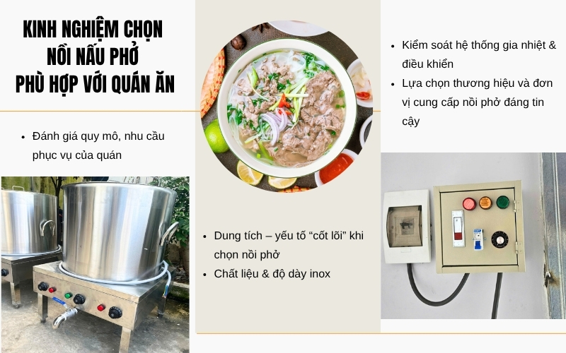 Kinh nghiệm chọn nồi nấu phở phù hợp với quán ăn