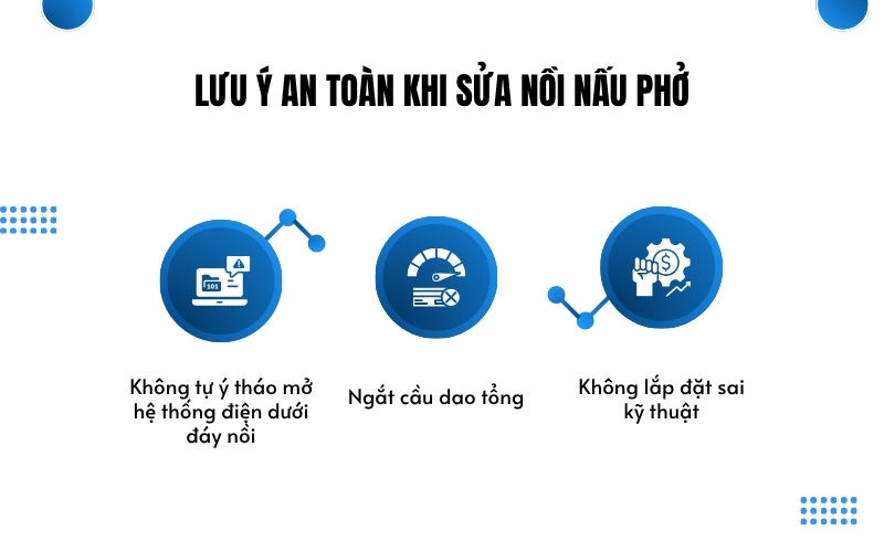 Lưu ý an toàn khi sửa nồi nấu phở