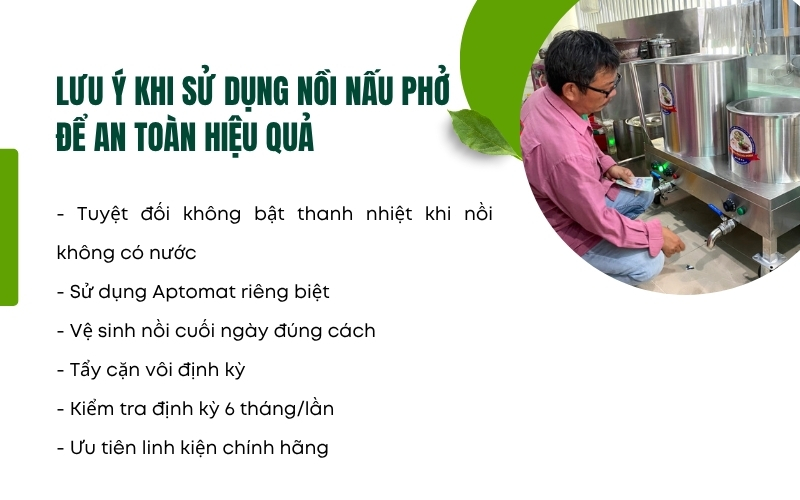 Lưu ý khi sử dụng nồi nấu phở để an toàn hiệu quả