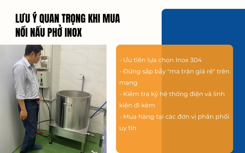 Lưu ý quan trọng khi mua nồi nấu phở inox