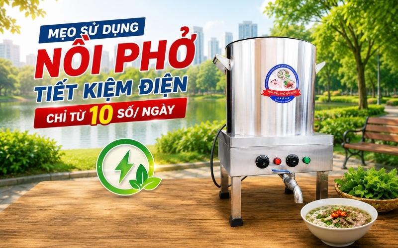 Mẹo sử dụng nồi phở tiết kiệm điện chỉ từ 10 số/ ngày 
