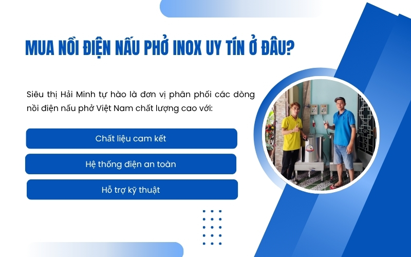Mua nồi điện nấu phở Inox uy tín ở đâu?