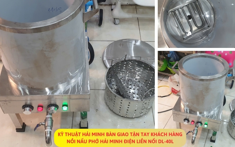 Nồi nấu phở Hải Minh điện liền nồi DL-40L