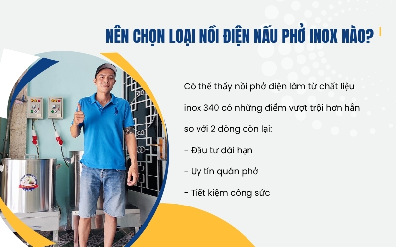 Nên chọn loại nồi điện nấu phở Inox nào?