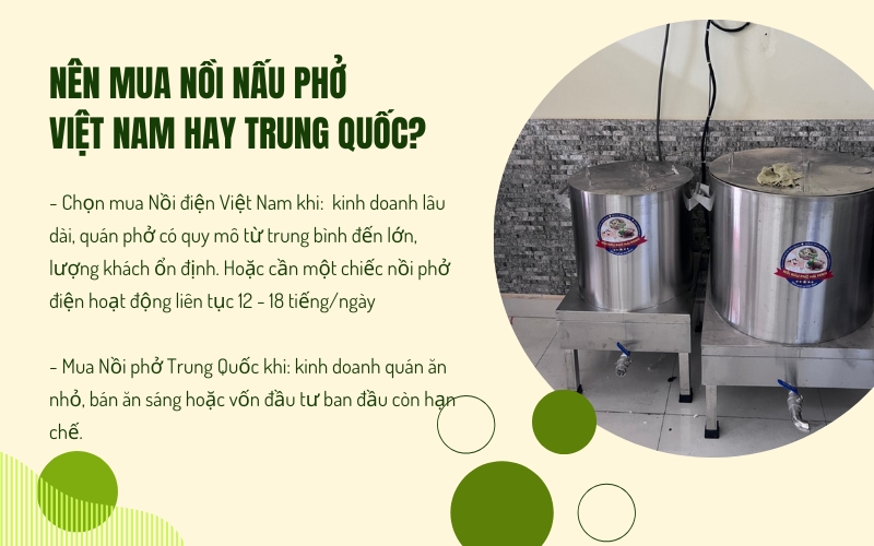 Nên mua nồi nấu phở Việt Nam hay Trung Quốc?