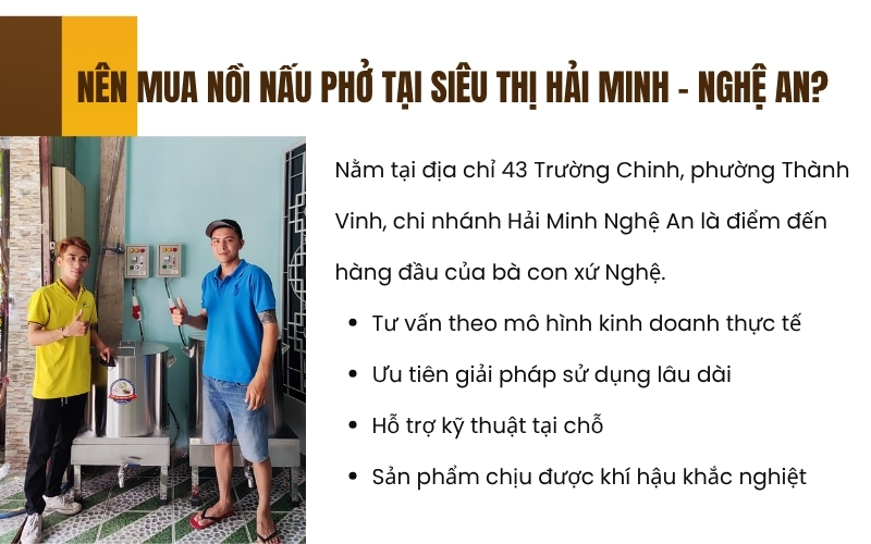 Nên mua nồi nấu phở tại Siêu thị Hải Minh - Nghệ An?