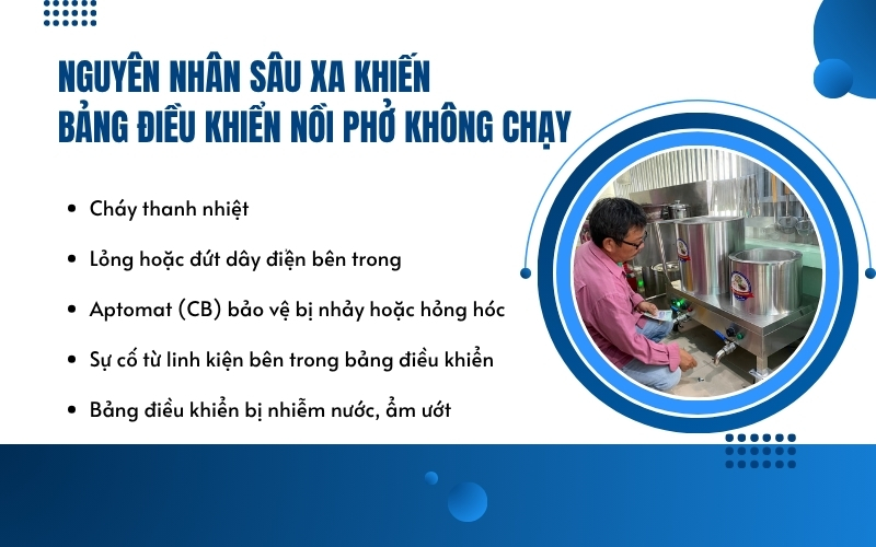 Nguyên nhân sâu xa khiến bảng điều khiển nồi phở không chạy