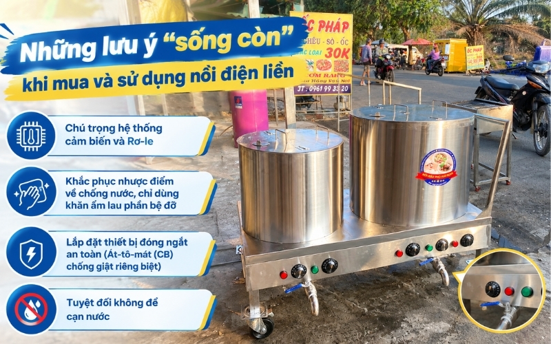 Những lưu ý sống còn khi mua và sử dụng nồi điện liền