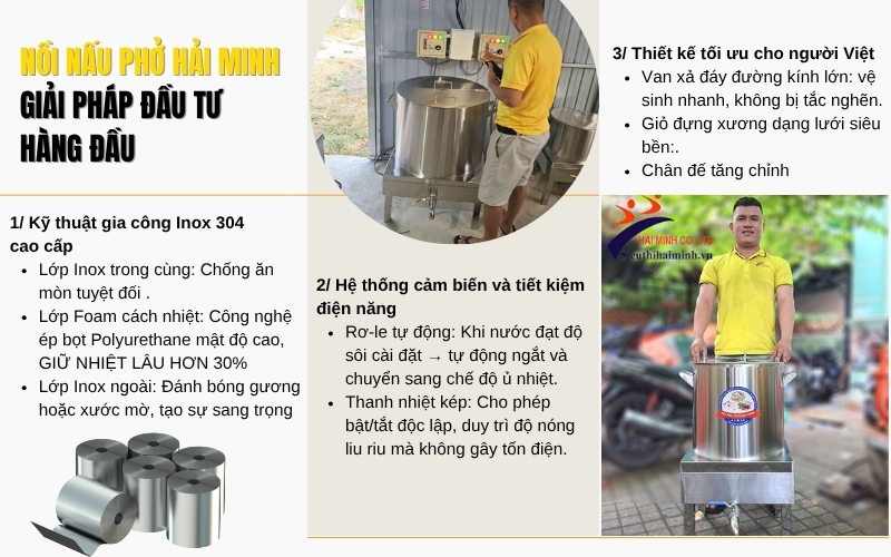 Nồi nấu phở Hải Minh là giải pháp đầu tư hàng đầu