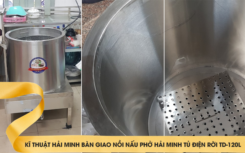 Nồi nấu phở Hải Minh tủ điện rời TD-120L