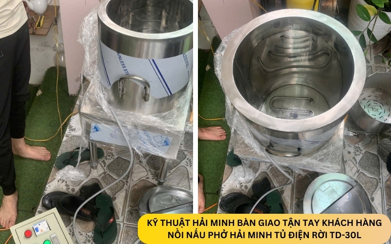 Nồi nấu phở Hải Minh tủ điện rời TD-30L