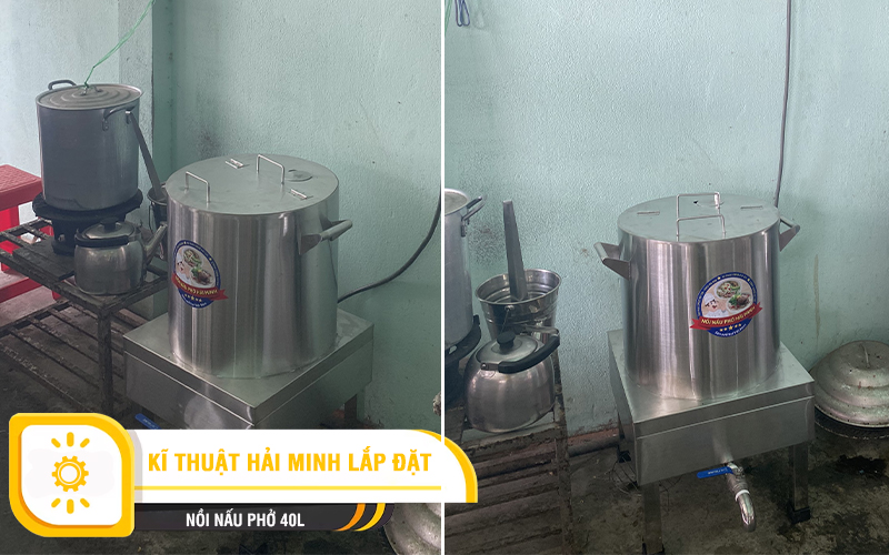 Nồi nấu phở Hải Minh tủ điện rời TD-40L (Inox 304)