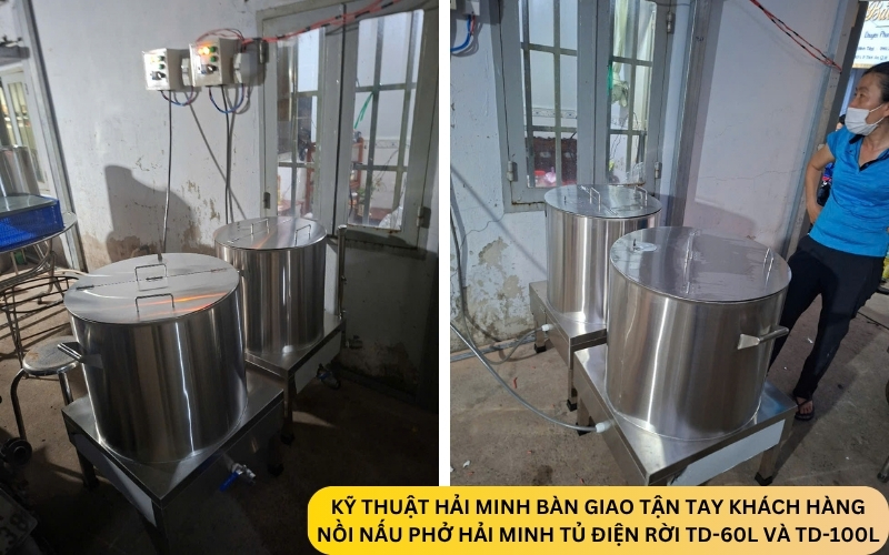 Nồi nấu phở Hải Minh tủ điện rời TD-60L