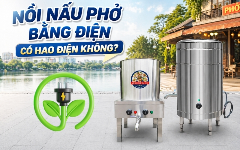 Nồi nấu phở bằng điện có hao điện không?