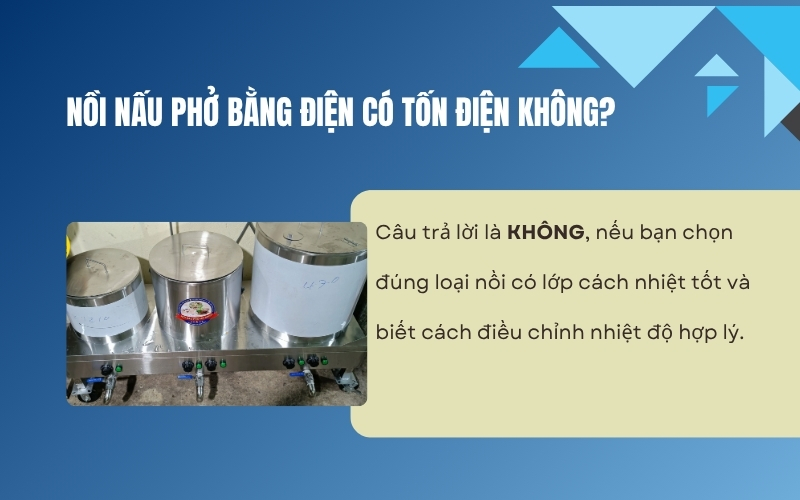 Nồi nấu phở bằng điện có tốn điện không?