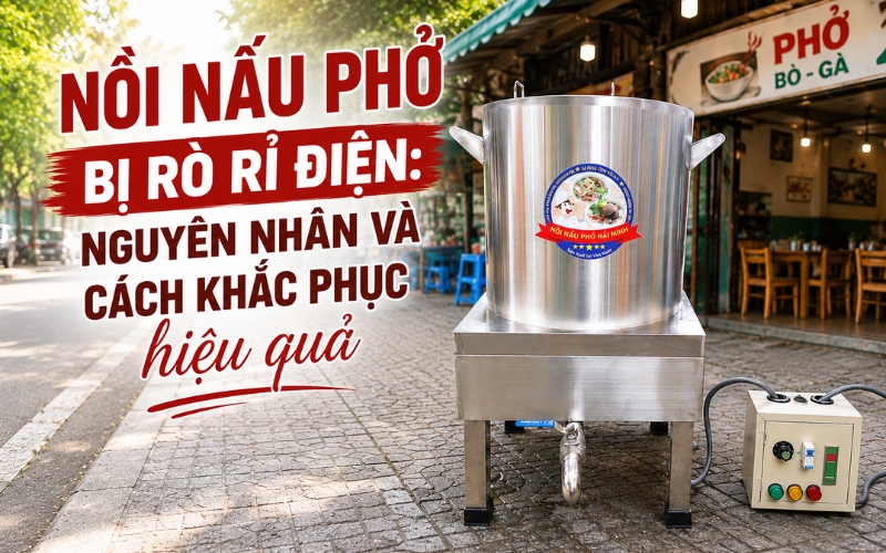 Nồi nấu phở bị rò rỉ điện: Nguyên nhân và cách khắc phục hiệu quả
