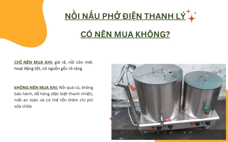 Nồi nấu phở thanh lý các quán ăn có nên đầu tư hay không