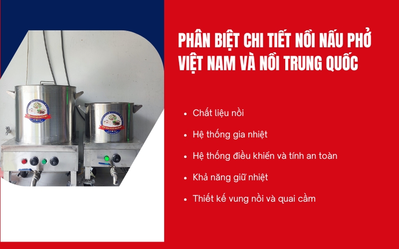 Phân biệt chi tiết nồi nấu phở Việt Nam và nồi Trung Quốc
