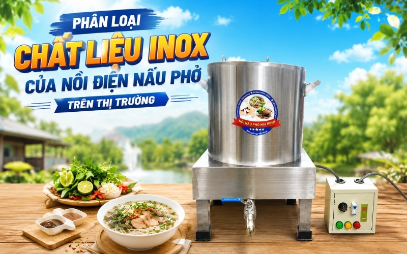 Phân loại chất liệu inox của nồi điện nấu phở trên thị trường