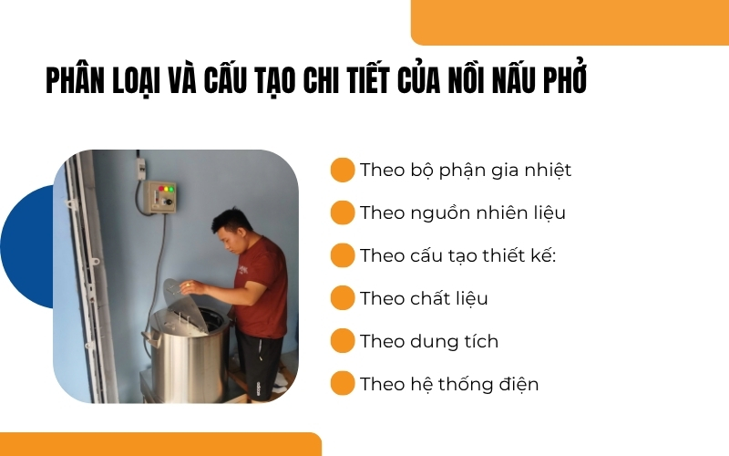 Phân loại và cấu tạo chi tiết của nồi nấu phở