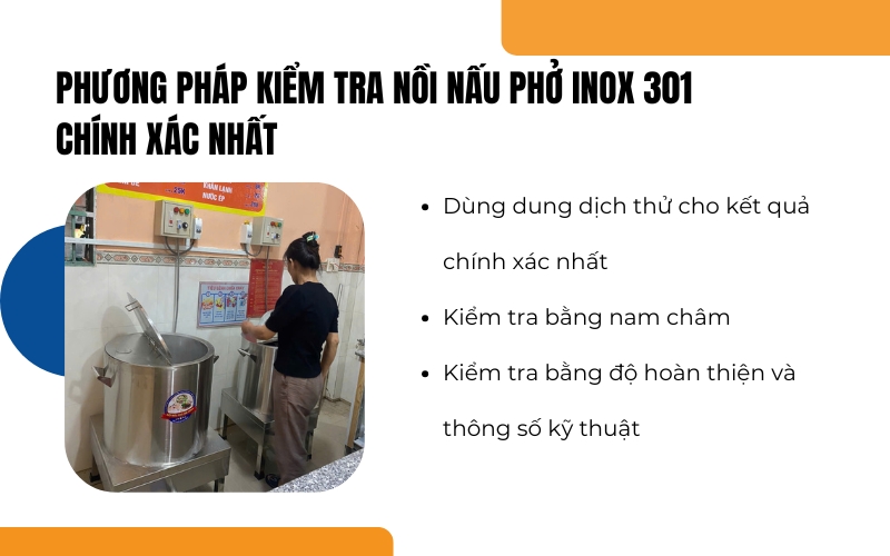 Phương pháp kiểm tra nồi nấu phở inox 301 chính xác nhất