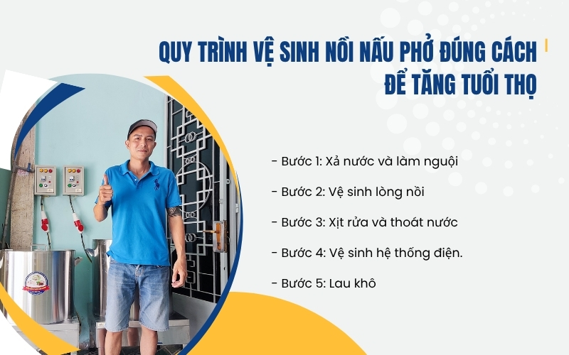 Quy trình vệ sinh nồi nấu phở đúng cách để tăng tuổi thọ