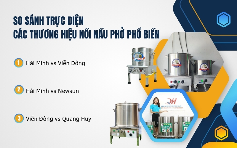 So sánh trực diện các thương hiệu nồi nấu phở phổ biến