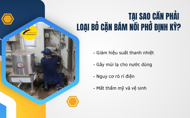 Tại sao cần phải loại bỏ cặn bám nồi phở định kỳ?