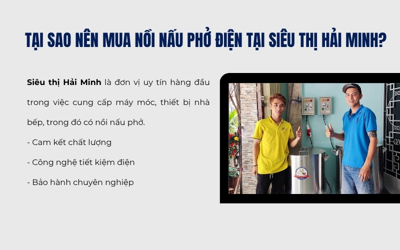 Tại sao nên mua nồi nấu phở điện tại Siêu thị Hải Minh?
