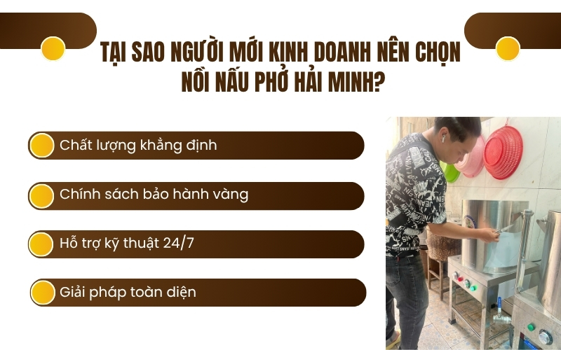 Tại sao người mới kinh doanh nên chọn nồi phở Hải Minh?