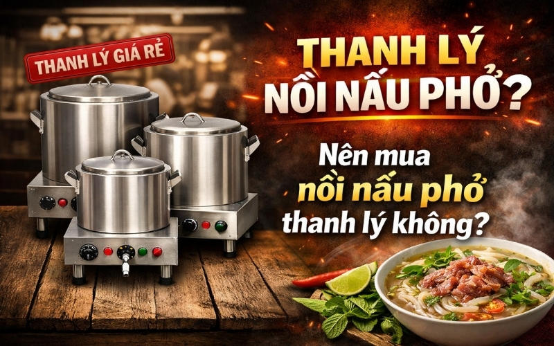 Thanh lý nồi nấu phở Nên mua nồi nấu phở thanh lý không