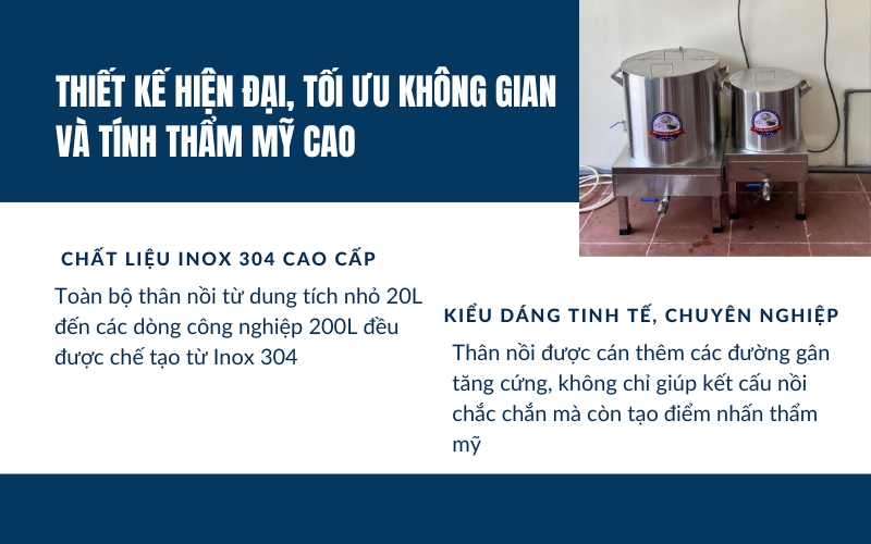 Thiết kế hiện đại, tối ưu không gian và tính thẩm mỹ cao