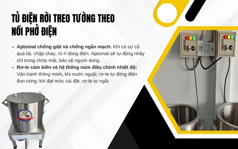 Tủ điện rời treo tường theo nồi phở điện
