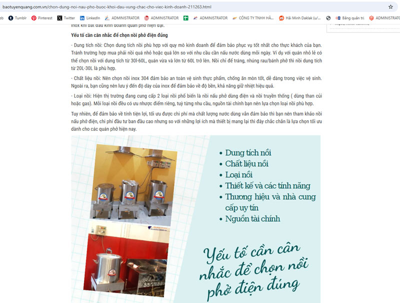 Yếu tố cần cân nhắc để chọn nồi phở điện đúng