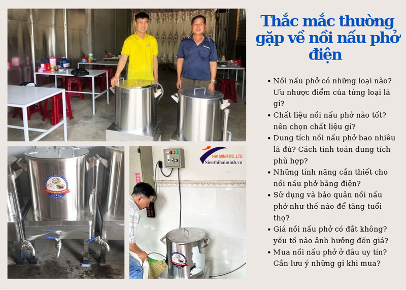 Thắc mắc thường gặp về nồi nấu phở điện