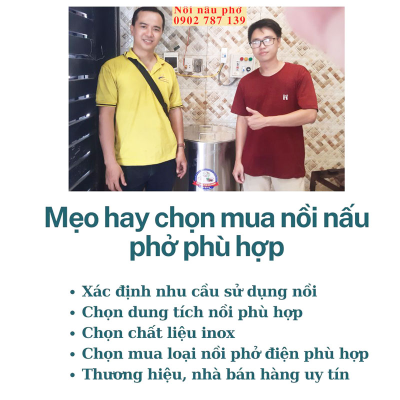 Cách chọn mua nồi nấu phở điện inox phù hợp