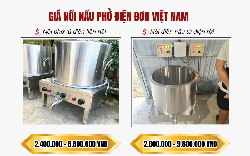 giá nồi nấu phở điện đơn Việt Nam