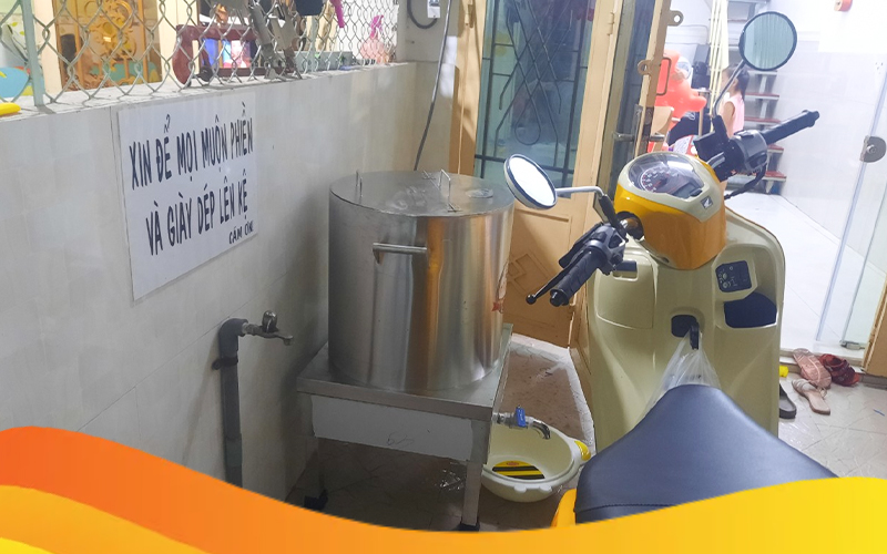 kĩ thuật hải minh bàn giao Nồi nấu phở Hải Minh tủ điện rời TD-60L (Inox 304)