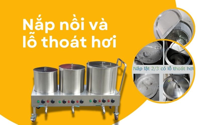 Nắp nồi và lỗ thoát hơi