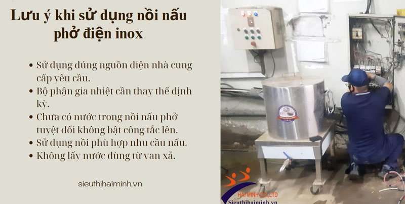 Lưu ý khi sử dụng nồi nấu phở điện inox