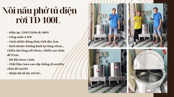 Nồi nấu phở tủ điện rời TD-100L