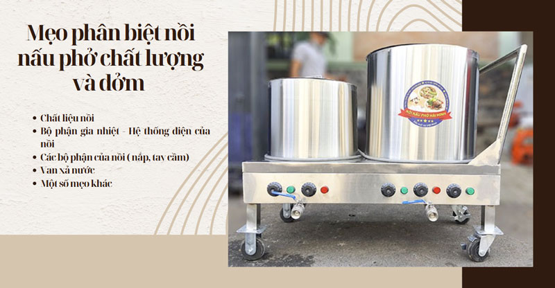 Mẹo phân biệt nồi nấu phở chất lượng và dởm