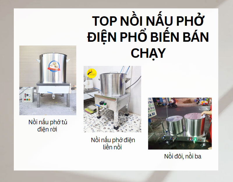 Top nồi nấu phở điện phổ biến bán chạy