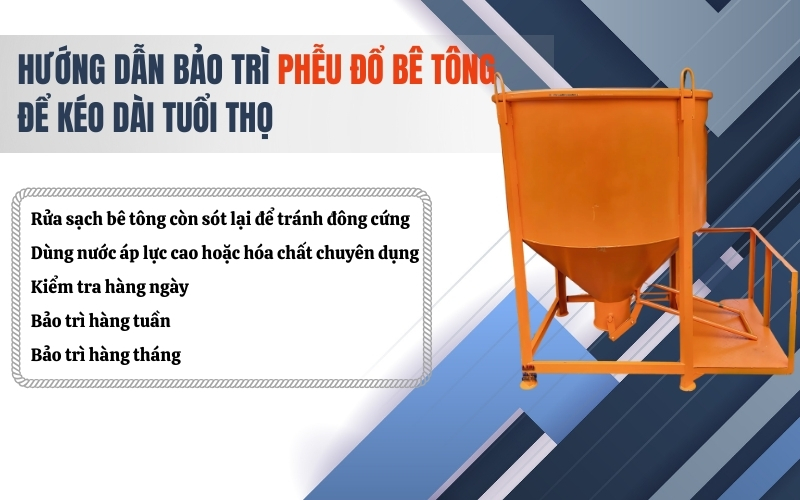 Hướng dẫn bảo trì thiết bị đổ bê tông để kéo dài tuổi thọ