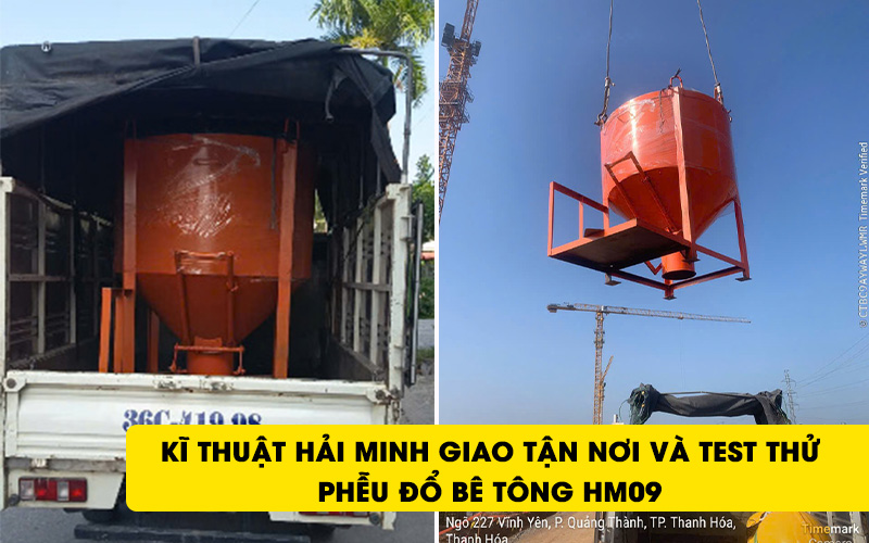 kĩ thuật hải minh Phễu đổ bê tông HM09