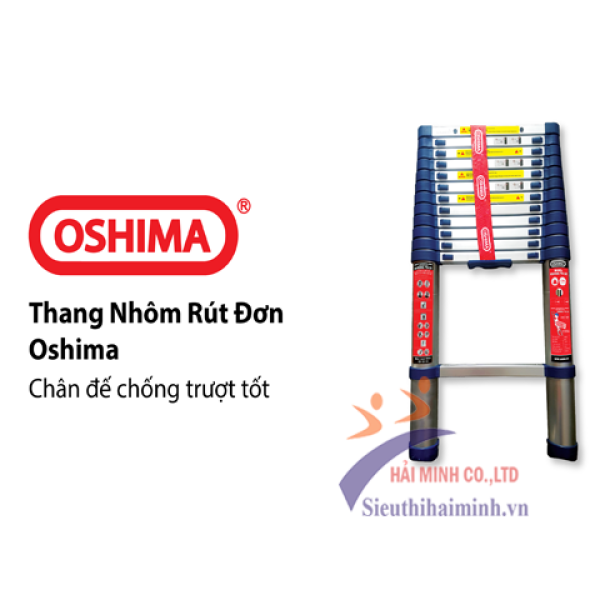 Photo - Thang nhôm rút​ đơn Oshima TD32